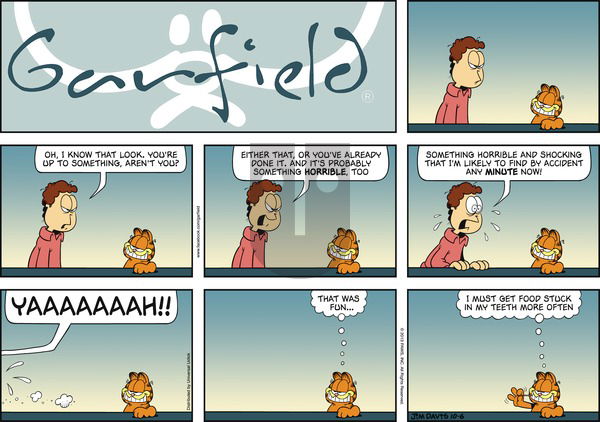 Garfield on Sunday October 6, 2013 Comic Strip