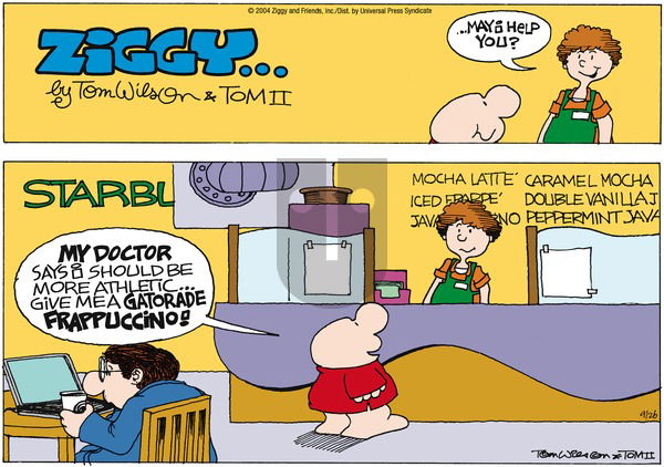 Ziggy on Sunday September 26, 2004 Comic Strip