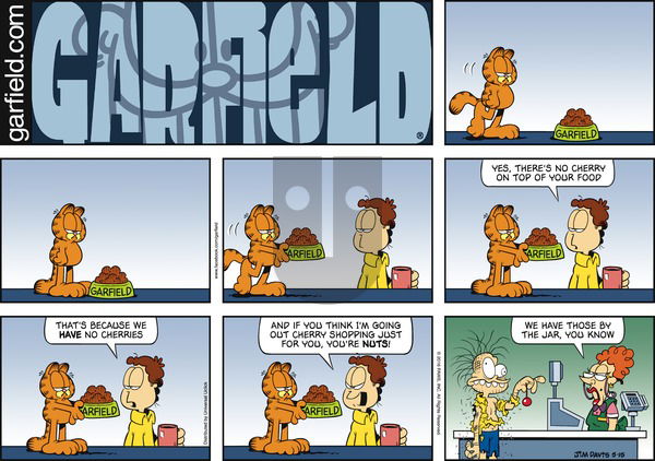 Garfield on Sunday May 15, 2016 Comic Strip