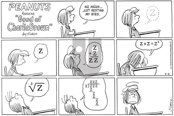 Peanuts on Sunday March 6, 1983 Comic Strip