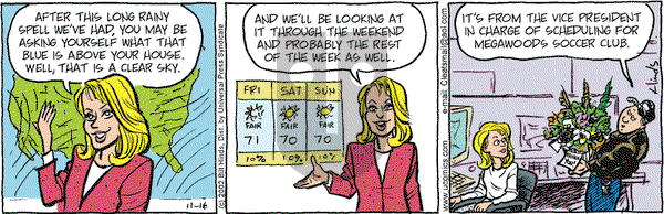 Cleats on Saturday November 16, 2002 Comic Strip