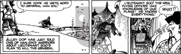 Alley Oop on Monday February 23, 1976 Comic Strip