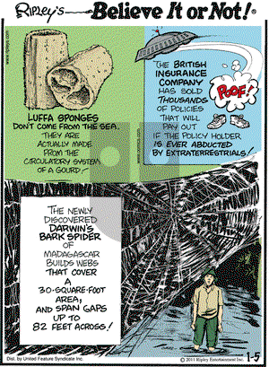Ripley's Believe It or Not on Wednesday January 5, 2011 Comic Strip