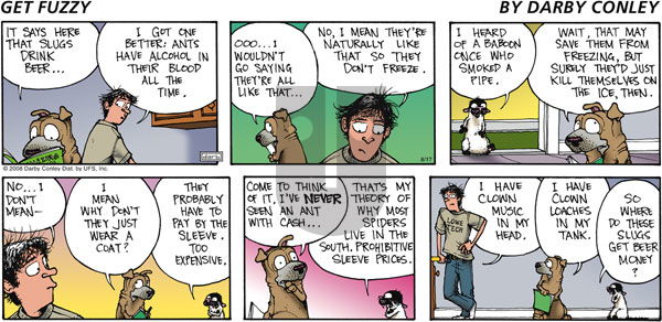 Get Fuzzy on Sunday August 17, 2008 Comic Strip
