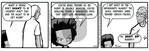 The Boondocks on Monday June 26, 2000 Comic Strip