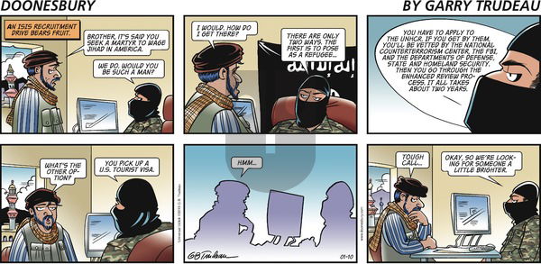 Doonesbury on Sunday January 10, 2016 Comic Strip