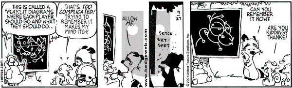 Over the Hedge on Thursday September 27, 2001 Comic Strip