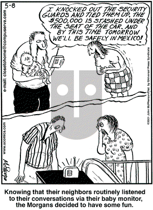 Close to Home on Tuesday May 8, 2001 Comic Strip