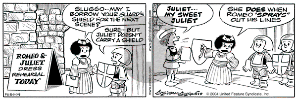 Nancy on Thursday February 5, 2004 Comic Strip
