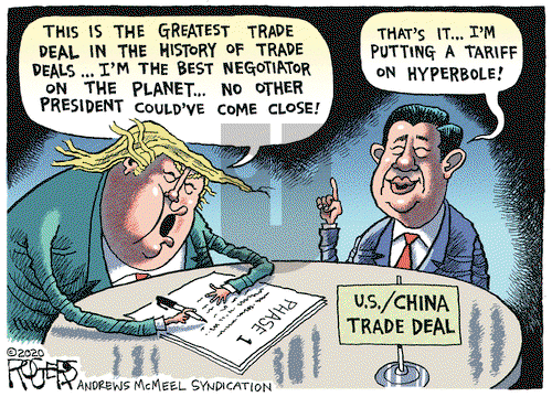 Rob Rogers on Thursday January 16, 2020 Comic Strip