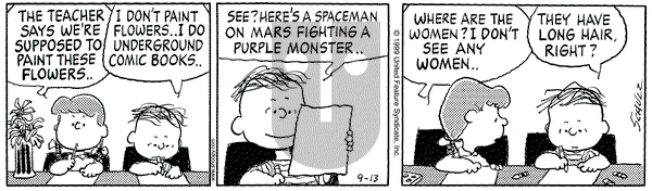 Peanuts on Monday September 13, 1999 Comic Strip