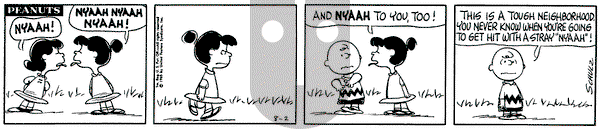 Peanuts on Monday August 2, 1965 Comic Strip