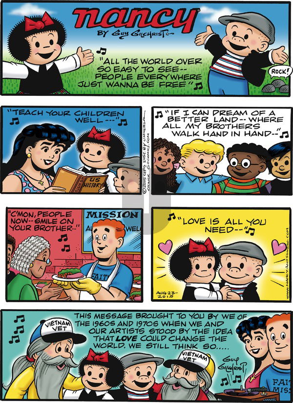 Nancy on Sunday August 23, 2015 Comic Strip