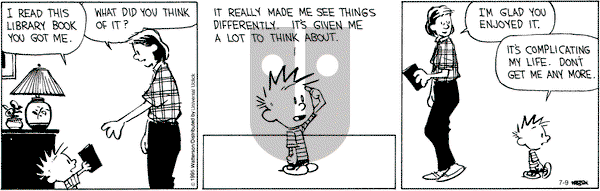 Calvin and Hobbes on Thursday July 9, 2015 Comic Strip