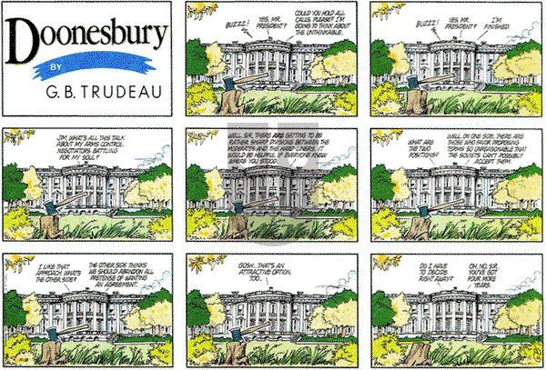 Doonesbury on Sunday November 18, 1984 Comic Strip