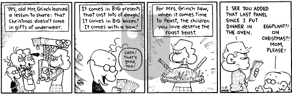 FoxTrot on Saturday December 25, 1999 Comic Strip