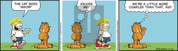 Garfield on Tuesday March 25, 2025 Comic Strip