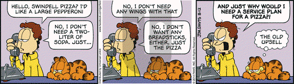 Garfield - Tuesday August 12, 2014 Comic Strip