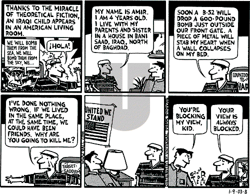 Ted Rall on Monday January 13, 2003 Comic Strip