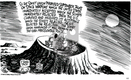 Pat Oliphant on Thursday August 2, 1984 Comic Strip