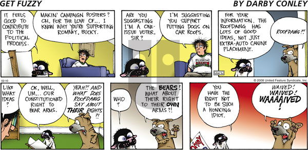 Get Fuzzy on Sunday February 10, 2008 Comic Strip