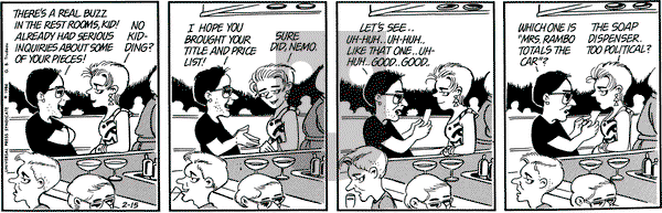 Doonesbury on Saturday February 15, 1986 Comic Strip