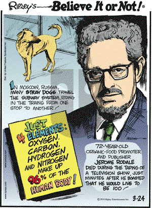 Ripley's Believe It or Not on Wednesday March 24, 2010 Comic Strip