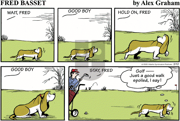 Fred Basset on Sunday February 12, 2006 Comic Strip