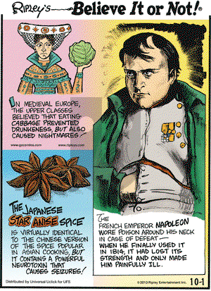 Ripley's Believe It or Not on Tuesday October 1, 2013 Comic Strip