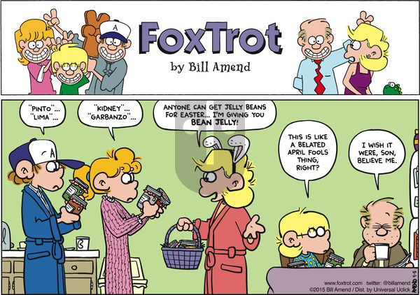 FoxTrot on Sunday April 5, 2015 Comic Strip