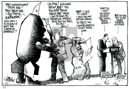 Pat Oliphant on Monday May 10, 1999 Comic Strip