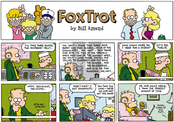 FoxTrot on Sunday February 25, 2001 Comic Strip