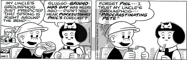 Nancy on Monday March 5, 2001 Comic Strip