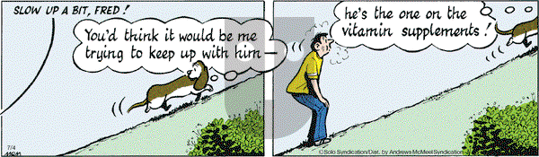 Fred Basset on Wednesday July 4, 2018 Comic Strip