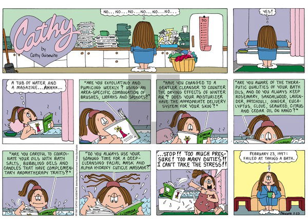 Cathy Classics on Sunday February 23, 1997 Comic Strip
