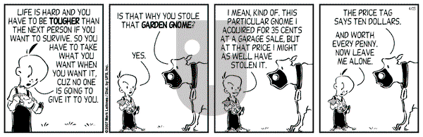 Cow and Boy Classics on Wednesday April 25, 2007 Comic Strip