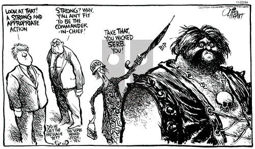 Pat Oliphant on Wednesday November 23, 1994 Comic Strip