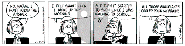 Peanuts on Friday January 7, 1983 Comic Strip