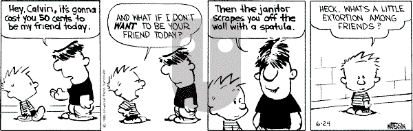 Calvin and Hobbes - Monday June 24, 1991 Comic Strip