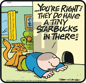 Ziggy on Monday October 27, 2014 Comic Strip