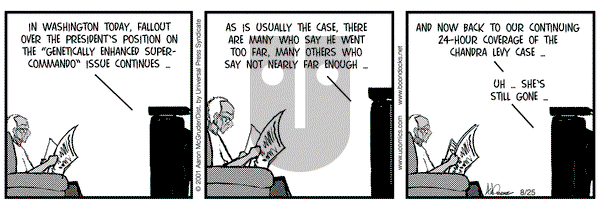 The Boondocks on Saturday August 25, 2001 Comic Strip