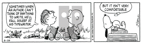 Peanuts on Thursday June 20, 1991 Comic Strip