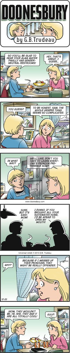 Doonesbury on Sunday December 20, 2015 Comic Strip