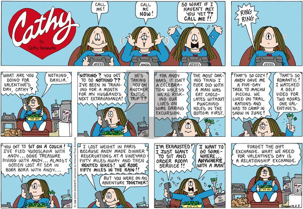 Cathy Classics on Sunday February 8, 1998 Comic Strip