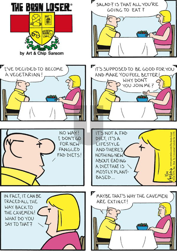 The Born Loser on Sunday July 24, 2016 Comic Strip
