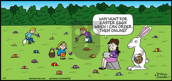 Half Full on Sunday April 5, 2015 Comic Strip