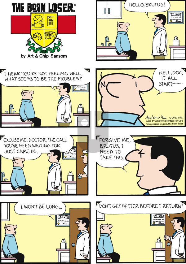 The Born Loser on Sunday July 26, 2020 Comic Strip