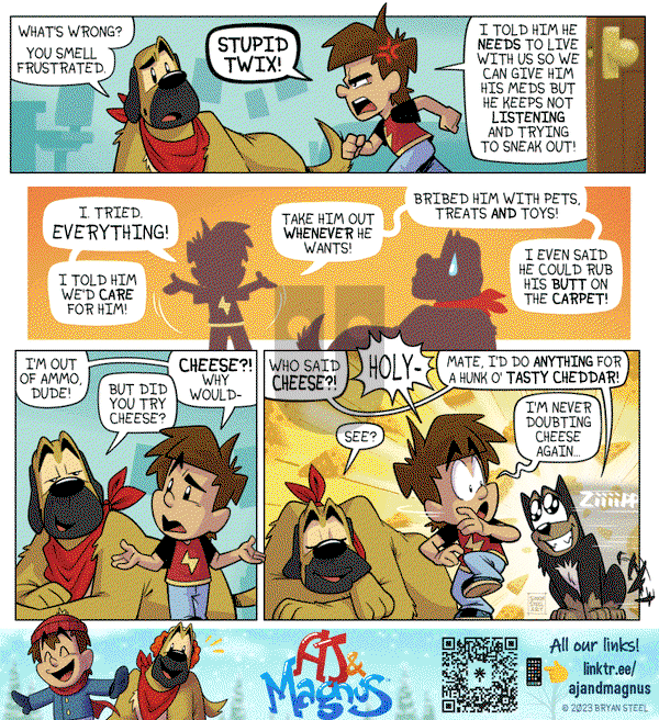 AJ and Magnus on Monday August 7, 2023 Comic Strip