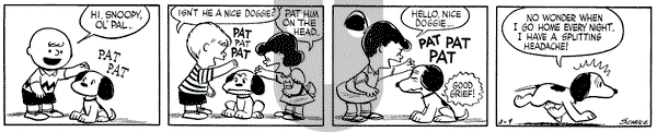 Peanuts on Tuesday March 9, 1954 Comic Strip