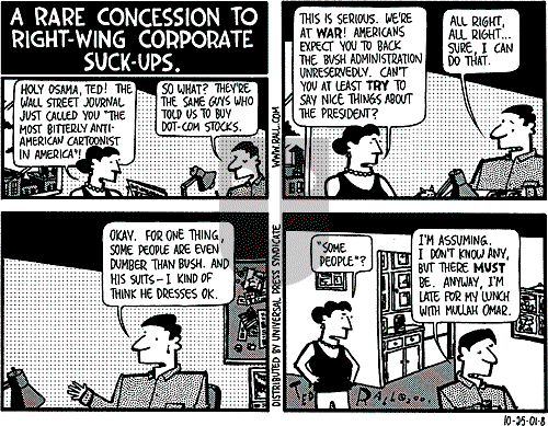 Ted Rall on Saturday October 27, 2001 Comic Strip